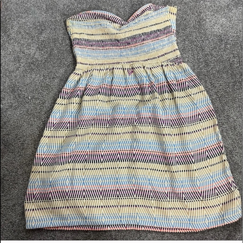 ROXY Strapless Mini dress Multi color Large